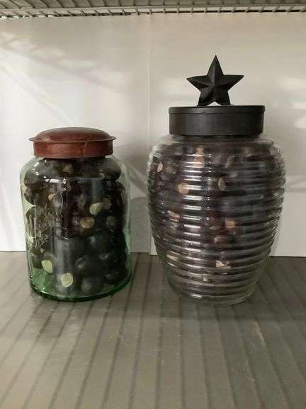 Lucky Buckeyes in Jars