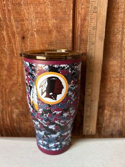 Orca Chaser 27 oz. Stainless Steel U.S.A. Made Tumbler Cup Washington Redskins Maroon/Gold Digital P