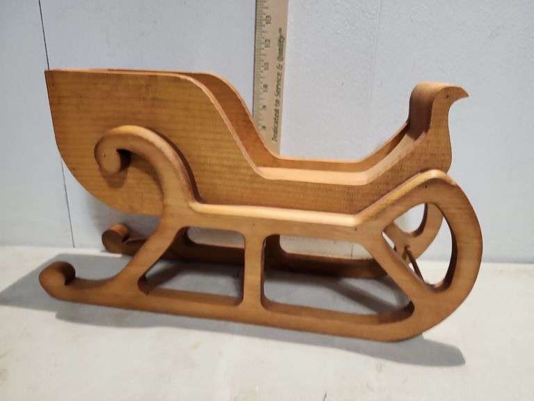 Wood Handmade Sleigh 17.5''X10''X5.5''