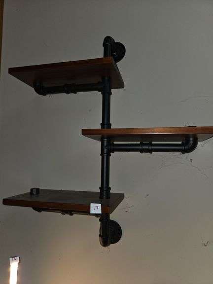 Metal pipe shelving unit