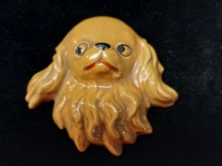 Vintage Made in Japan Chalkware Dog Head Wall Plaque
