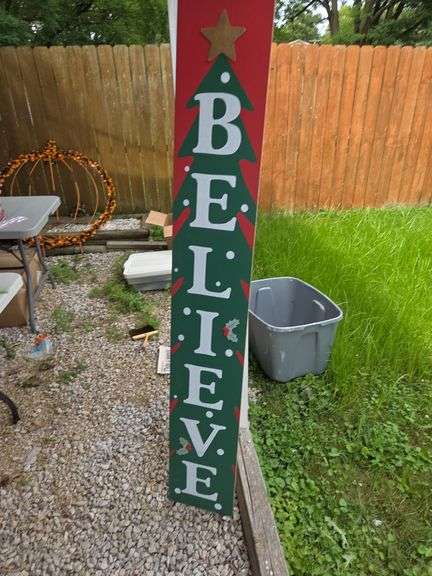 Large 5' Believe sign