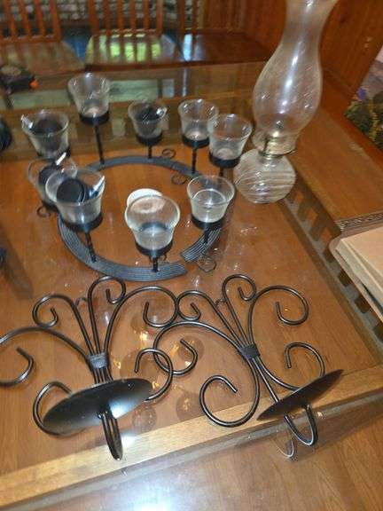 oil lamp and candle holders