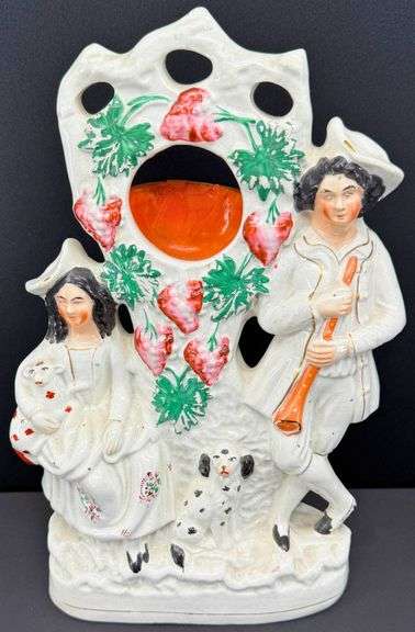 Antique 19th Century Staffordshire Pocket Watch Holder