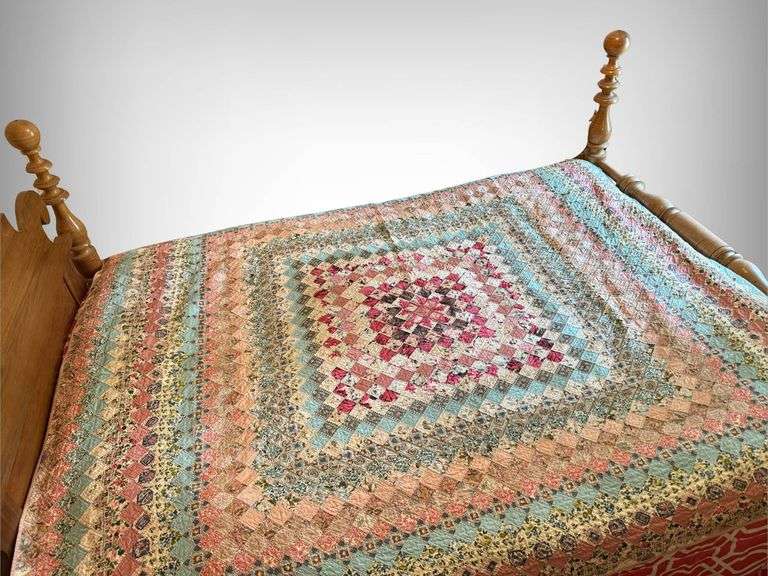 Beautiful Handmade Multicolor Patchwork Quilt Liberty of London
