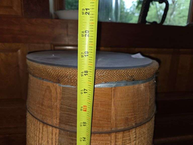 18" Wooden Barrel, home decor
