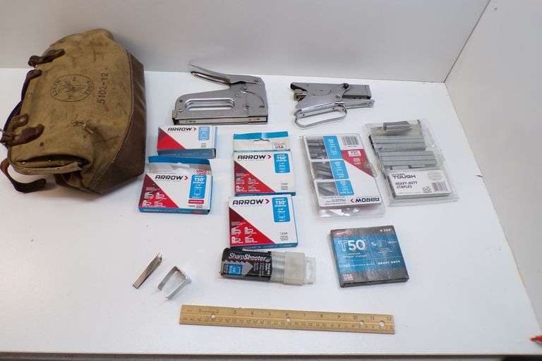 Lot Of Two Tested Staple Guns and Multiple Staples.