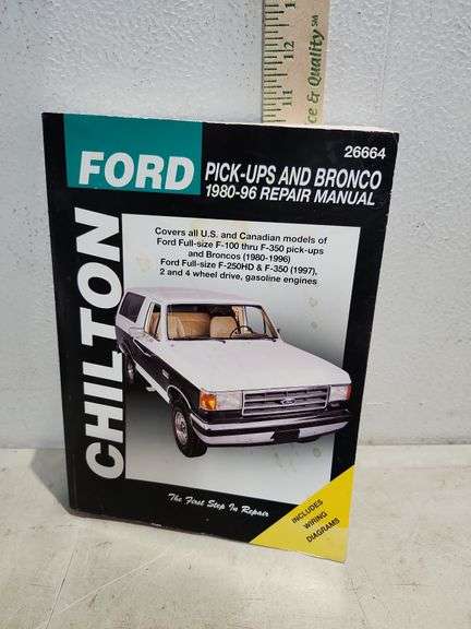 Chilton Ford Pick-Ups & Bronco 1980-96 Repair Manual - Auction Ohio