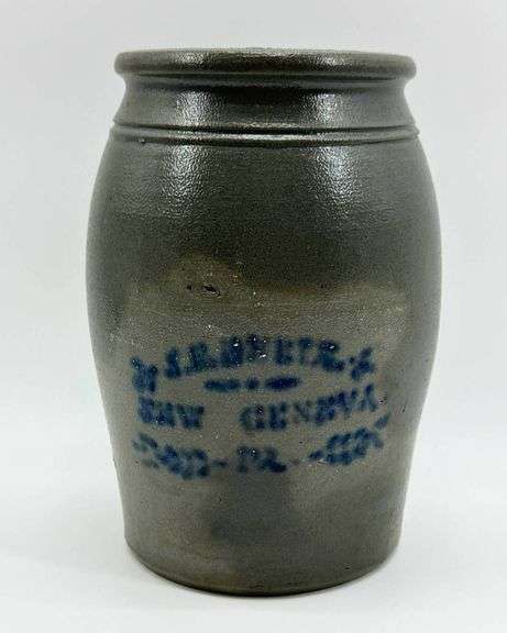 Stoneware Jar by J.E. Beree, New Geneva, PA, Circa 1860s