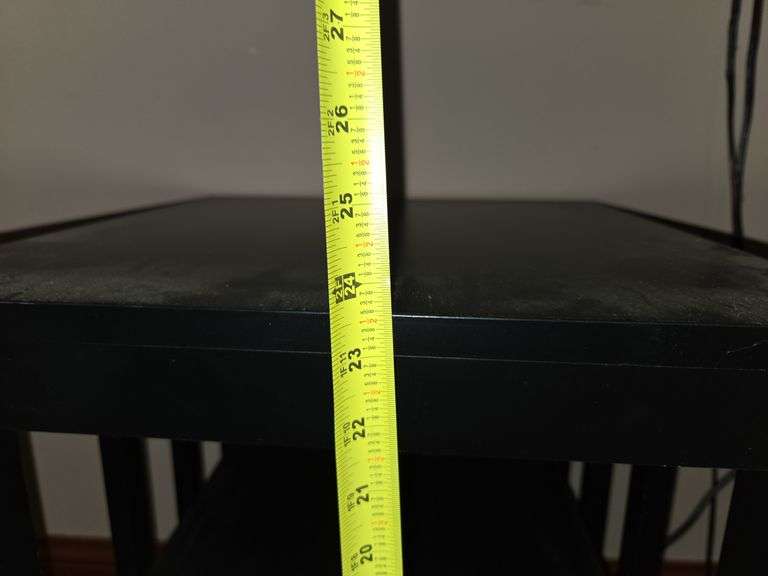 Black wooden end table