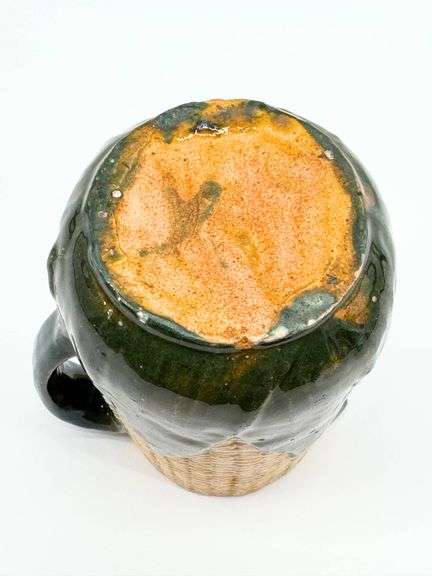 Antique Brush McCoy Majolica Corn Pitcher