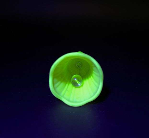 Fenton Glass Burmese Bell "I GLOW"