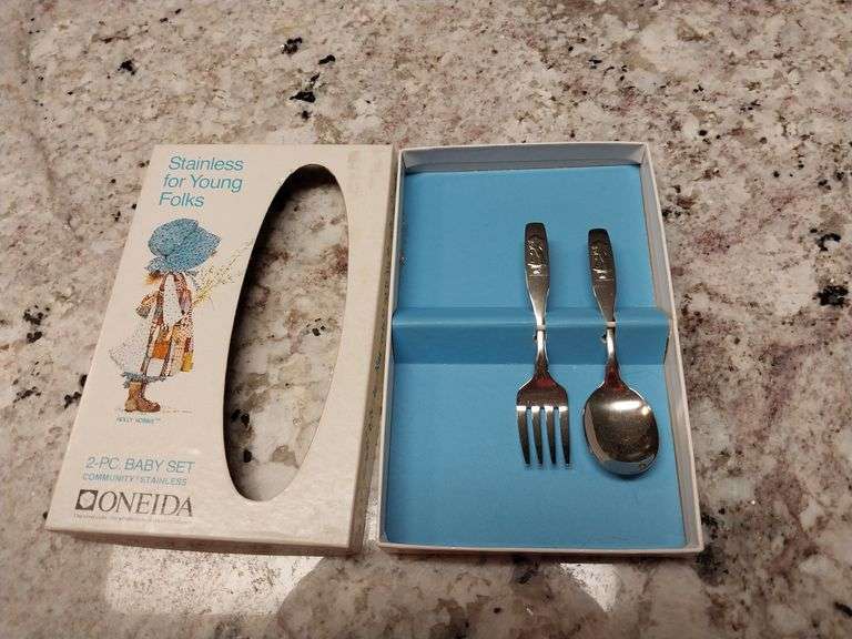 Holly Hobbie Oneida 2-Piece Baby Set – Spoon & Fork in Box