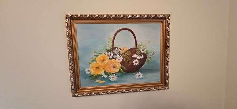 Canvas oil painted