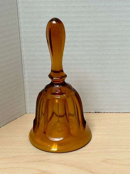 Vintage Amber Glass Bell – Possibly Imperial Glass