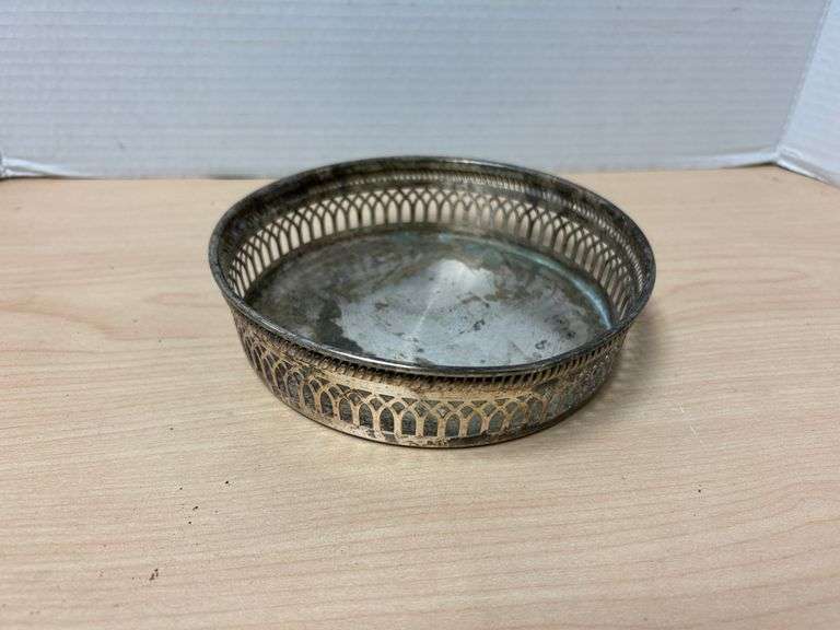 Vintage Silverplate Pierced Gallery Dish