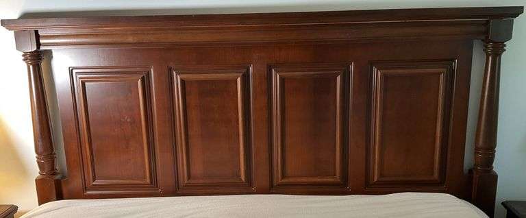 Wooden King Size Headboard and Rails