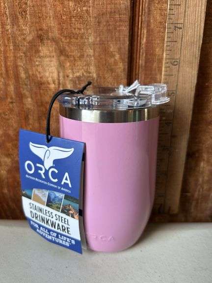 Orca Vino 12 oz. Stainless Steel U.S.A. Made Wine Tumbler Dusty Rose