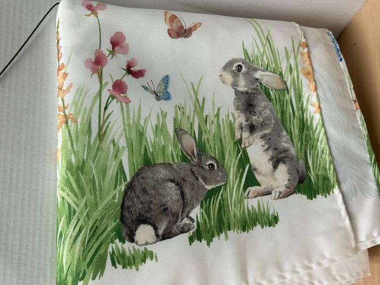 Spring Bunny Meadow Tablecloth – Approx. 60" x 120"