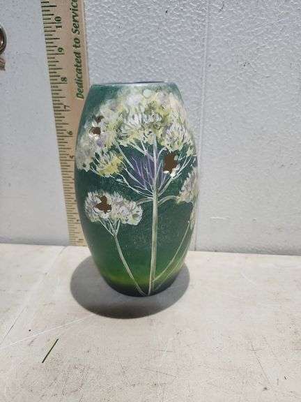 Tealight Candle Vase 7'' Tall Has Chipped Rim