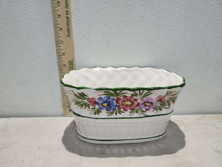 Hand Painted Portugal Planter 4.75"X9"X5.25"