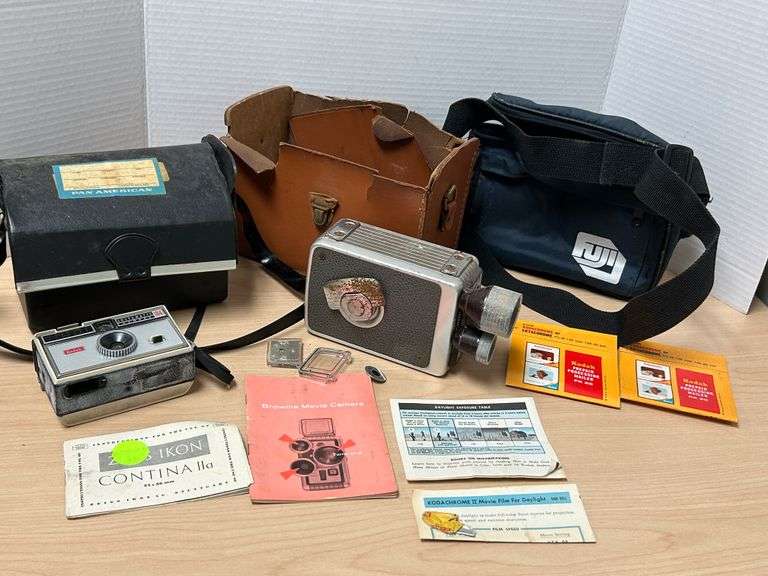 Vintage Camera Lot – Kodak Instamatic 104 & Brownie Movie Camera