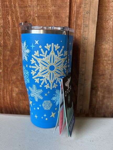 Orca Chaser 27 oz. Stainless Steel U.S.A. Made Tumbler Cup Snowflakes & Stars