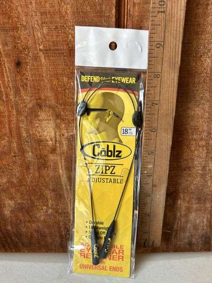 Cablz Zipz Adjustable Eyewear Retainer W/Universal Ends 18" Cable Length Model # Zipb18