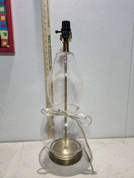 Clear Glass Lamp 22" Tall