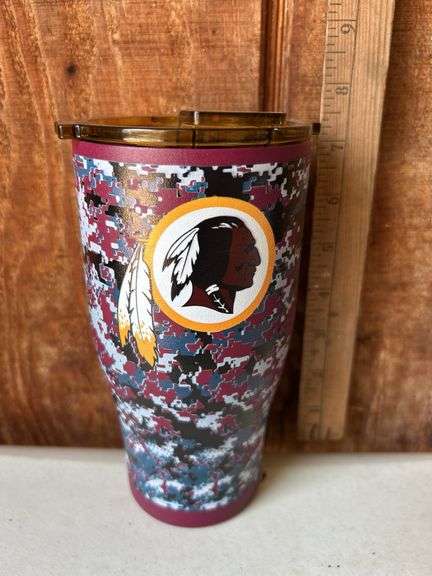 Orca Chaser 27 oz. Stainless Steel U.S.A. Made Tumbler Cup Washington Redskins Maroon/Gold Digital P