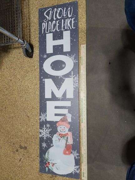 Kindred Hearts 12''X 48'' Snow Place Like Home Sign