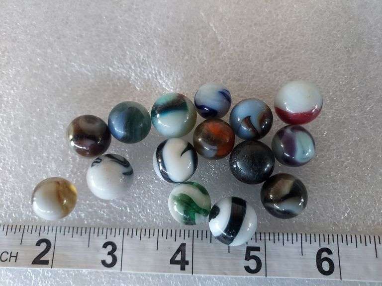 15 Assorted Vintage Marbles