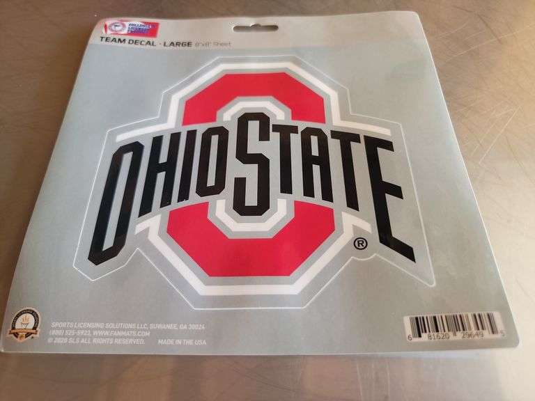 Ohio State Team Decal Large 8"X8" Sticker Collegiate Licensed Product