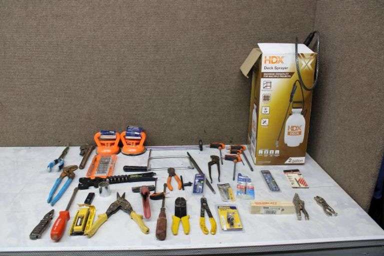 Hand Tools, Power Tool Accessories, and HDX Deck Sprayer