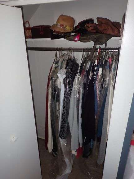 Cleanout rights to Unsearched Master Bed Closet #2 Womens Clothes - Purses, etc.