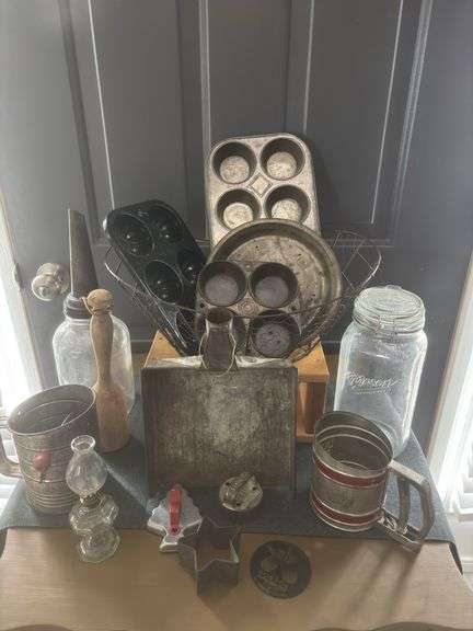 Antique Lot Kitchen Baking