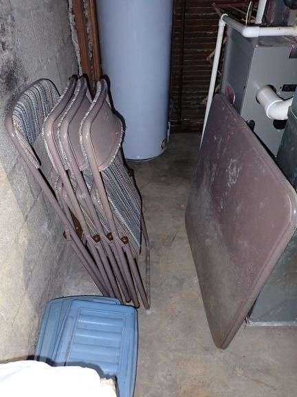 Four Chairs & folding Card Table.
