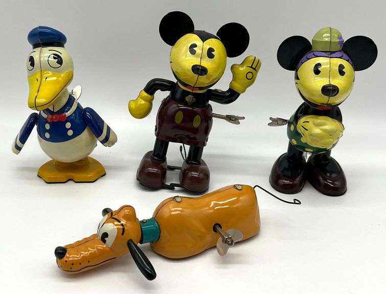 4 - Disney Metal Wind Up Toys