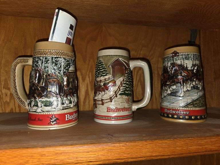 3 Budweiser Steins