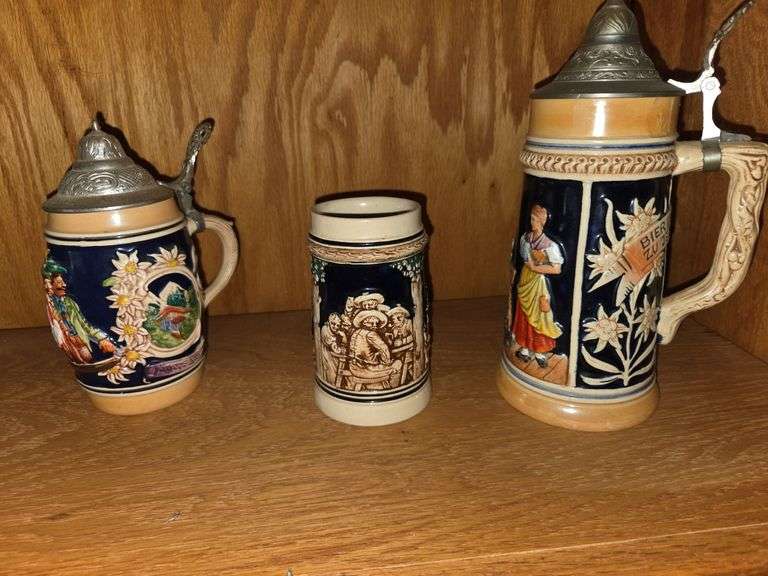 3 beer steins