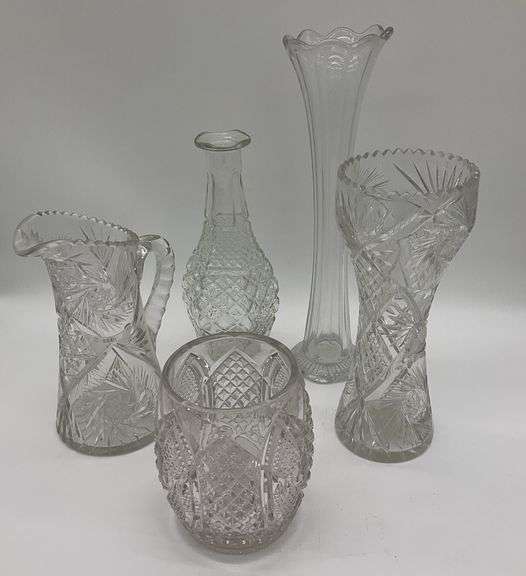 Assorted Glass Vases and Pitcher