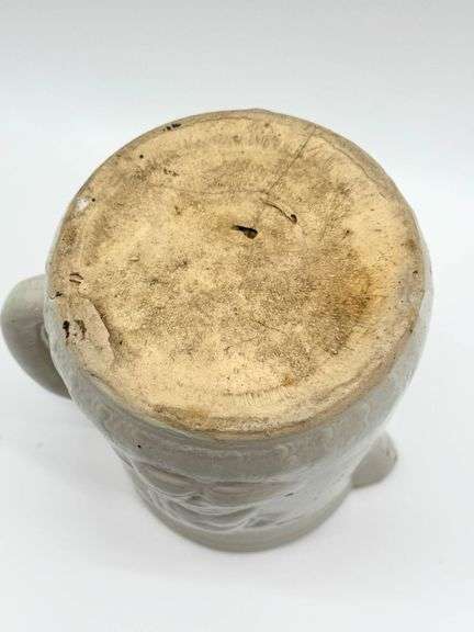 Early 19th C White Pottery Pitcher/ Diamond Stoneware?