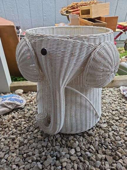 Large Elephant wicker basket