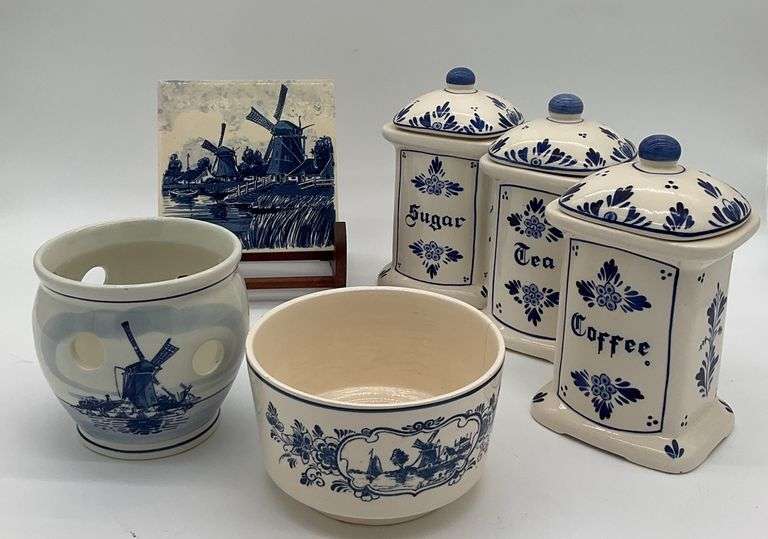 Variety of Blue Delft Decor