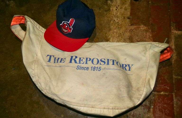 Canton Repository Bag, Cleveland Indians Hat