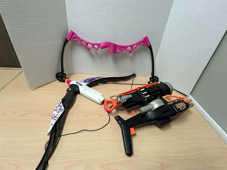 Nerf Rebelle Bow, Toy Compound Bow & 2004 Tonka Copter Blaster