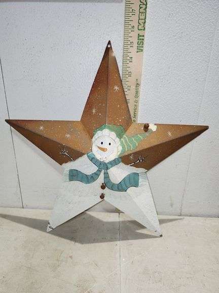 16'' Metal Snowman Star