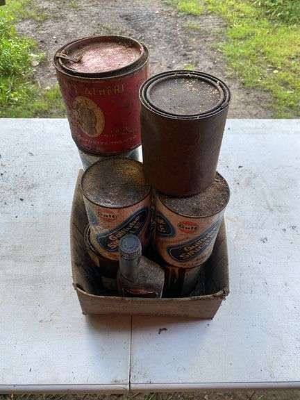 Vintage Cans of Oil and Gas Plus
