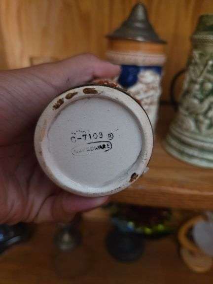 3 beer steins and 3 other items