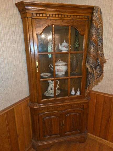 Large Wooden Corner Cabinet